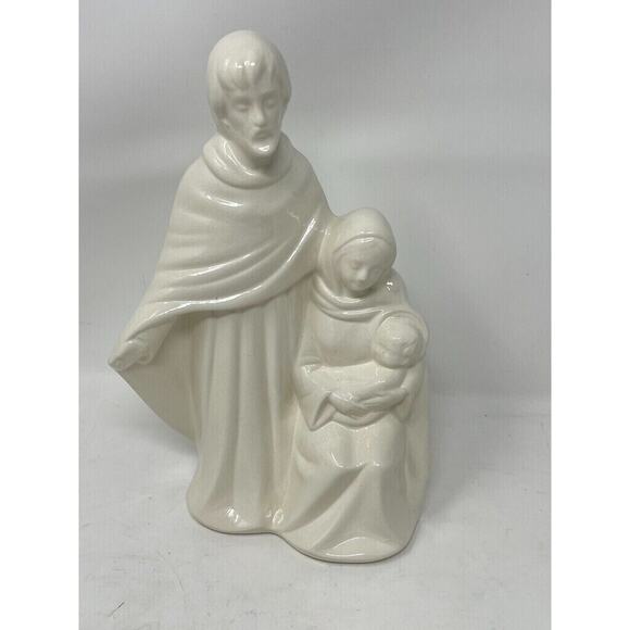 Vintage Porcelain Mary Jesus Joseph Statue Christianity Religious Marked Pam - Picture 1 of 7